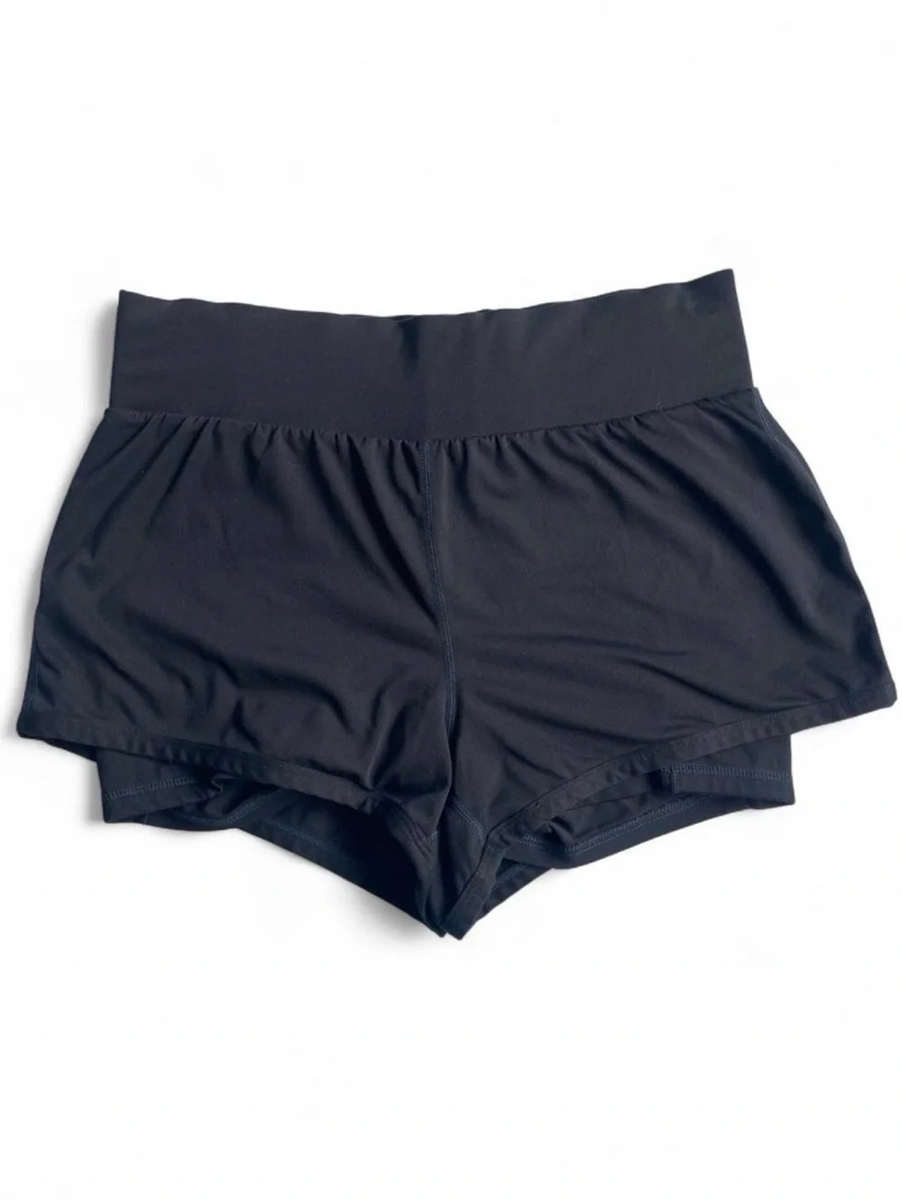 Fabletics Black Double-Layer Performance Shorts